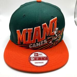 Univ. of Miami VTG New Era Snap Back Canes - Embroidered Cap/Hat